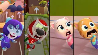 Talking Hero Dash Vs Time Rush : Super Angela Vs Red Flame Ben Vs Talking Angela Vs Ginger Gameplay