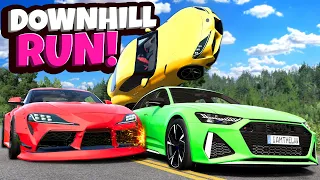 We Raced FAST CARS on the Most CHALLENGING Road BeamNG Drive Multiplayer Mods!