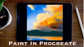How to Draw Clouds in Procreate Tutorial | Paint with Basic Brushes| The ProArt