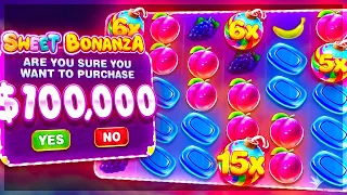 КУПИЛ БОНУСКУ ЗА 100.000р В SWEET BONANZA! ПОСТАВИЛ ALL IN В SWEET BONANZA НА 100.000р! QUATTRO