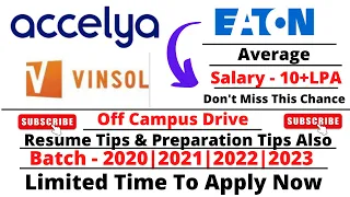 Off Campus Drive | Batch - 2020|2021|2022|2023|2024 | No % Criteria | 10+LPA