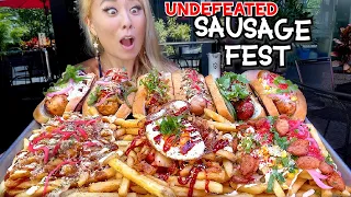 UNDEFEATED SAUSAGE FEST CHALLENGE at Island Sausage in Honolulu, HI!! #RainaisCrazy