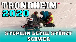 Skispringen: Stephan Leyhe stürzt schwer in Trondheim - 141,5m