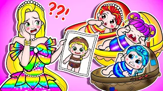 [🐾paper dolls🐾] Poor and Rich Mother and Daughter Elsa Orphan | Rapunzel Compilation 놀이 종이