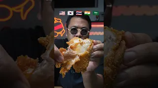 กินไก่ทอดทุกประเทศ 🇹🇭🇰🇷🇺🇸🇮🇳🇸🇦 #shorts #asmr