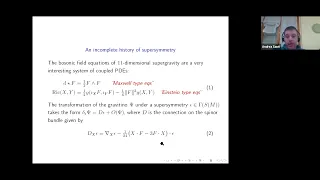 Dr. Andrea Santi (UiT): An introduction to supergravity in 11 dimensions – Part I