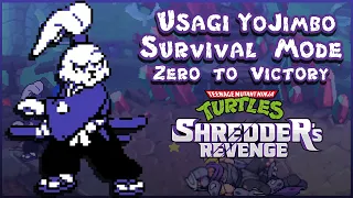 TMNT Shredders Revenge - Survival Mode - Usagi Yojimbo - From Lvl 1 to Victory - No Commentary