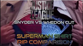 Justice League- Snyder vs Whedon Cut - Superman Shirt Rip Comparison