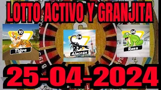 SUPER DATOS PARA🌹LOTTO ACTIVO y GRANJITA 25/04/2024#lottoactivo#lagranjita#datosparahoy#datosdehoy