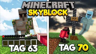 Ich habe 70 TAGE Minecraft SKYBLOCK überlebt und DAS ist passiert!