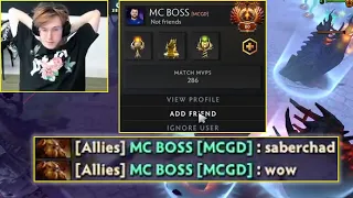 "Miracle in my friendlist" -Saberlight adds Miracle after the latter called him "Saberchad"