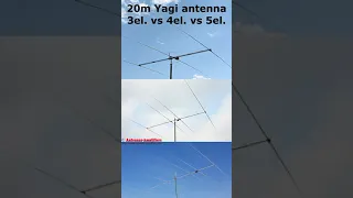 20m Yagi antennas: 3 el. vs 4 el. vs 5 el. #Shorts #HamRadio