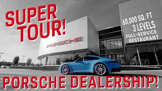 Porsche Dealership SUPER TOUR - 3 Levels with indoor restaurant and INSANE underground parking!