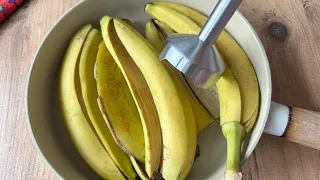 😱 Never throw banana peels into the trash can.❗ Put them through the food processor.😍