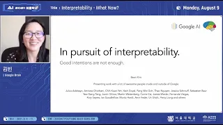 [서울대 AI 여름학교] Google Brain 김빈 연구원 - In Pursuit of Interpretability