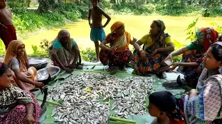 Tiny Country Fish Curry Cooking - Huge Onespot Barb & Vegetables Mixed Curry For Villagers