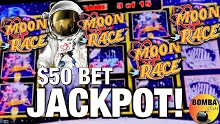 I Moon Walked My Way to A JACKPOT! Moon Race ~Lightning Link $50 Bet HANDPAY Casino Slot Machine Win