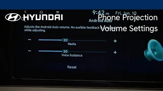 Phone Projection Volume Settings | Hyundai