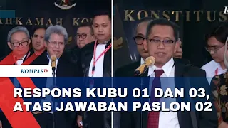 Tanggapan Tim Anies dan Ganjar Terhadap Jawaban Prabowo-Gibran di Sidang Mahkamah Konstitusi