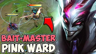 PINK WARD SHOWING YOU WHY HE'S THE BAIT MASTER!! - AP Shaco Tricks