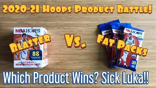 2020-21 Panini NBA Hoops Basketball Retail Product Battle: Blaster vs Fat Packs! $100+ LUKA INSERT!!