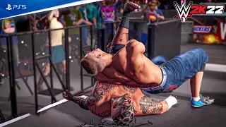 WWE 2K22 John Cena, vs Umaga, Falls Count Anywhere match | PS5 4K Gameplay