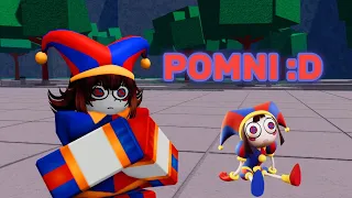 Playing as POMNI from THE AMAZING DIGITAL CIRCUS in The Strongest Battlegrounds 🔴🔵