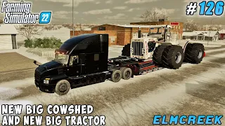 This is how I built new big cowshed and bought big tractor | Elmcreek Farm | FS 22 | Timelapse #126