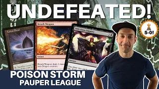 UNDEFEATED AGAIN! I played MTG Pauper Poison Storm to a 10-0 trophy with Breath Weapon as the secret