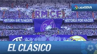 Túnel de vestuarios y tifo de El Clásico