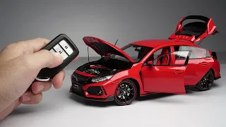 Unboxing of Honda Civic Type R 1:18 Scale (💖 Super Realistic Diecast Model)