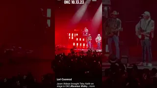 Jason Aldean brings Toby Keith on stage at his Oklahoma City concert!!