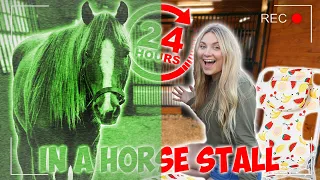 24 HOUR CHALLENGE OVERNIGHT IN A HORSE STALL *24 Hour Challenge*