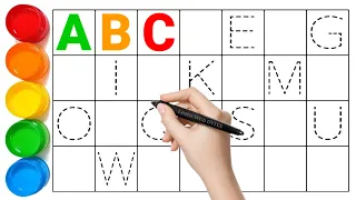 Let's trace & write the uppercase alphabets| Write the missing alphabets for toddlers | Learn abc