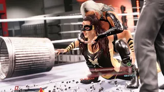 WWE 2K22: Liv Morgan vs Nikki ASH (Cross), performance center, thumbtacks & trash can