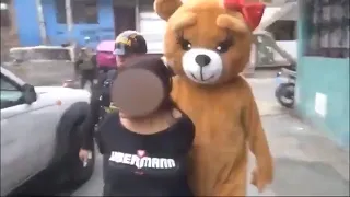 Officer dressed as teddy bear captures alleged drug dealer in Peru