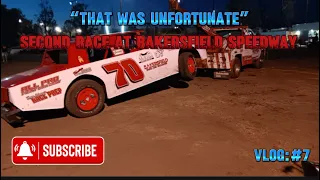 Vlog: #7 Race At Bakersfield Speedway!!!! ( 2 TIRES POPPED AND RAN INTO WALL!!! )