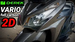 Wrap HONDA VARIO Full carbon 2D DEREK !!  Install the scooter