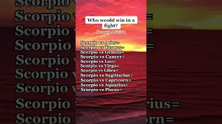 Who Would Win A Fight (Scorpio) | Zodiac Signs # #shorts #Zodiac