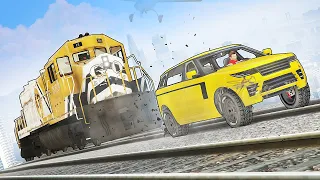 АДСКАЯ СТЕНКА НА СТЕНКУ С ПОЕЗДОМ В GTA ONLINE!!!