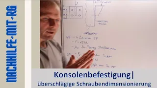 Schrauben berechnen | Vorspannkraft | Anpresskraft | Reibungskraft | Konsolenbefestigung