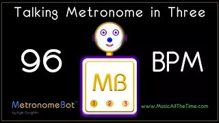 Talking metronome in 3/4 at 96 BPM MetronomeBot