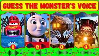 💥 Guess Monster Voice! McQueen Eater, Thomas The Train, House Head, Choo Choo Charles Coffin Dance