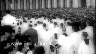 Final tribute to Pope Pius XII 1958 newsreel archival stock footage  www.PublicDomainFootage.com