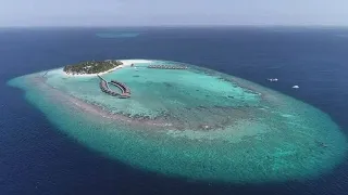 Arriving at Angaga Island resort & spa Maldives by seaplane.