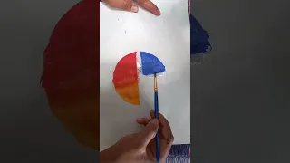 HOT 🔥VS COLD 🥶 / scenery painting # creative art # satisfying