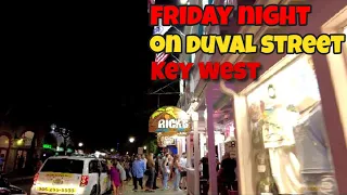 Nightlife On Duval Street In Key West | Walking Tour Of Duval Street on a Friday Night