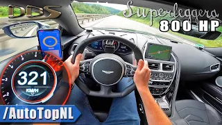 800HP Aston Martin DBS Superleggera *321KM/H* POV on AUTOBAHN [NO SPEED LIMIT] by AutoTopNL