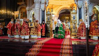 Патриаршее слово после Пасхальной великой вечерни в Храме Христа Спасителя .