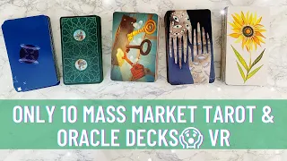 TORTURE! Keeping only 10 mass market tarot & oracle decks #only10massmarketdecks